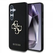Гръб GUESS 4G Metal Logo Grained за Samsung Galaxy S25+, черен на супер цени