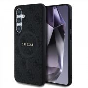 Гръб  GUESS 4G Leather MagSafe за Samsung Galaxy S25+, черен на супер цени
