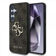 Гръб GUESS 4G Metal Logo за Samsung Galaxy S25, кафяв на супер цени