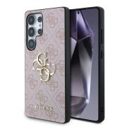Гръб GUESS 4G Metal Logo за Samsung Galaxy S25 Ultra, розов на супер цени
