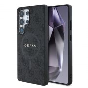 Гръб GUESS Leather за Samsung Galaxy S25 Ultra, черен на супер цени