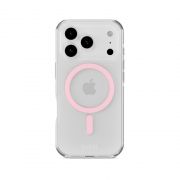 Гръб Holdit MagSafe за Apple iPhone 17 Pro, прозрачен/розов на супер цени