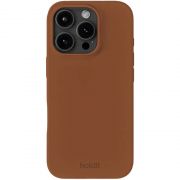 Гръб Holdit Silicone за Apple iPhone 16 Pro, кафяв на супер цени