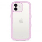 Гръб Holdit Wavy за Apple iPhone 12/12 Pro, прозрачен/лилав на супер цени