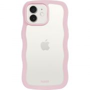 Гръб Holdit Wavy за Apple iPhone 12/12 Pro, прозрачен/розов на супер цени