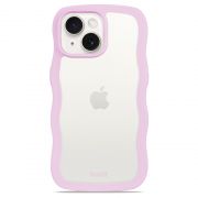 Гръб Holdit Wavy за Apple iPhone 13/14/15, прозрачен/лилав на супер цени