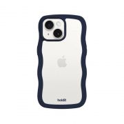 Гръб Holdit Wavy за Apple iPhone 17e/16e/15/14/13, прозрачен/тъмносин на супер цени