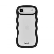 Гръб Holdit Wavy за Apple iPhone Air, прозрачен/черен на супер цени