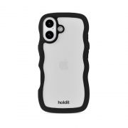 Гръб Holdit Wavy за Apple iPhone 17, прозрачен/черен на супер цени