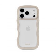 Гръб Holdit Wavy за Apple iPhone 17 Pro, прозрачен/бежов на супер цени