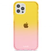 Гръб Holdit Seethru за Apple iPhone 12/12 Pro, жълт/розов на супер цени