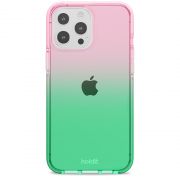 Гръб  Holdit Seethru за Apple iPhone 13 Pro Max, зелен/розов на супер цени
