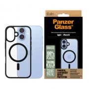 Гръб PanzerGlass HardCase MagSafe за Apple iPhone 16, прозрачен/черен на супер цени