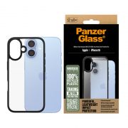 Гръб PanzerGlass HardCase за Apple iPhone 16, прозрачен/черен на супер цени