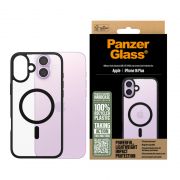 Гръб PanzerGlass HardCase MagSafe за Apple iPhone 16 Plus, прозрачен/черен на супер цени