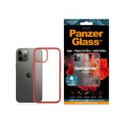 Гръб  PanzerGlass ClearCaseColor Mandarin Red за Apple iPhone 12 Pro Max, прозрачен/червен на супер цени