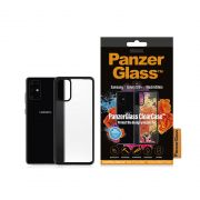 Гръб PanzerGlass ClearCase за Samsung Galaxy S20+, прозрачен/черен на супер цени