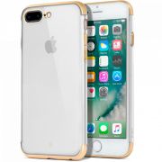 Гръб ttec ChromeClear за Apple iPhone 7/8 Plus, прозрачен/златист на супер цени