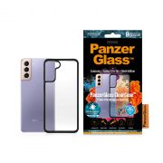 Гръб PanzerGlass ClearCase за Samsung Galaxy S21 Plus, прозрачен/черен на супер цени