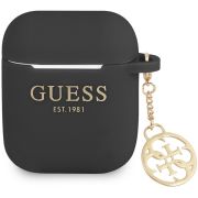 Калъф GUESS 4G Charms Silicone Case за Apple Airpods 1/2, черен на супер цени