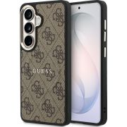 Гръб GUESS 4G Gold Frame за Samsung Galaxy S26, кафяв на супер цени