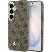 Гръб GUESS 4G Script Metal Logo за Samsung Galaxy S26, кафяв на супер цени