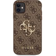Гръб  GUESS 4G Metal Logo за Apple iPhone 11, кафяв на супер цени