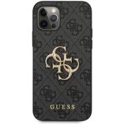 Гръб  GUESS 4G Metal Logo за Apple iPhone 12/12 Pro, сив на супер цени