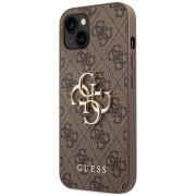 Гръб  GUESS 4G Metal Logo за Apple iPhone 14, кафяв на супер цени