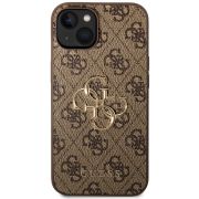 Гръб  GUESS 4G Metal Logo за Apple iPhone 15, кафяв на супер цени