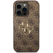 Гръб  GUESS 4G Metal Logo за Apple iPhone 15 Pro, кафяв на супер цени