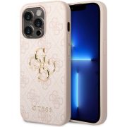 Гръб  GUESS 4G Metal Logo за Apple iPhone 15 Pro Max, светлорозов на супер цени