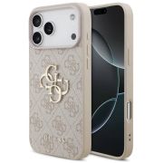 Гръб Guess PU 4G Metal Logo за Apple iPhone 18 Pro Max/ 17 Pro Max, бежов на супер цени