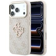 Гръб GUESS PU 4G Resin Metal Logo за Apple iPhone 18 Pro Max/ 17 Pro Max, бежов/розов на супер цени