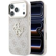 Гръб GUESS PU 4G Strass Metal Logo за Apple iPhone 18 Pro Max/ 17 Pro Max, бял на супер цени