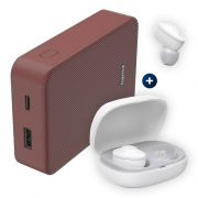 Комплект PowerBank Hama Colour 10 и безжични слушалки Hama Freedom Buddy, бял на супер цени