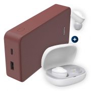 Комплект PowerBank Hama Colour 20 и безжични слушалки Hama Freedom Buddy, бял на супер цени