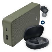 Комплект PowerBank Hama Colour 20 и безжични слушалки Hama Freedom Buddy, черен на супер цени