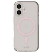 Гръб Holdit MagSafe за Apple iPhone 16, прозрачен/розов на супер цени
