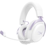 Безжични геймърски слушалки HyperX Cloud III S, бял/лилав на супер цени