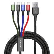 Кабел Baseus USB към microUSB/2x Lightning/USB-C на супер цени