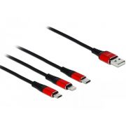 Кабел Delock USB към Lightning/Micro USB/USB Type-C на супер цени