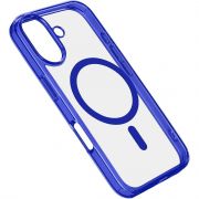 Гръб Cellular Line Iconic Mag за Apple iPhone 16, прозрачен/син на супер цени