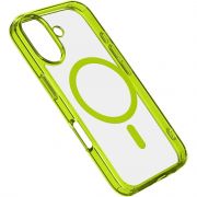 Гръб Cellular Line Iconic Mag за Apple за iPhone 16 Plus, прозрачен/зелен на супер цени