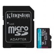 Карта памет 512GB microSDXC Kingston Canvas Go Plus Gen4 + SD Adapter, черен на супер цени