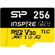 Карта памет 256GB Silicon Power Inspire и SD адаптер, черен/жълт на супер цени