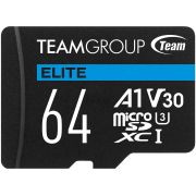 Карта памет 64GB microSDXC Team Group Elite A1, черен на супер цени