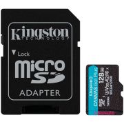 Карта памет 128GB microSDXC Kingston Canvas Go Plus Gen4 + SD Adapter, черен на супер цени