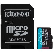 Карта памет 256GB microSDXC Kingston Canvas Go Plus Gen4 + SD Adapter, черен на супер цени