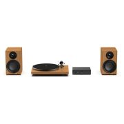 Озвучителна система с грамофон Pro-Ject Colourful Audio System E, кафяв на супер цени